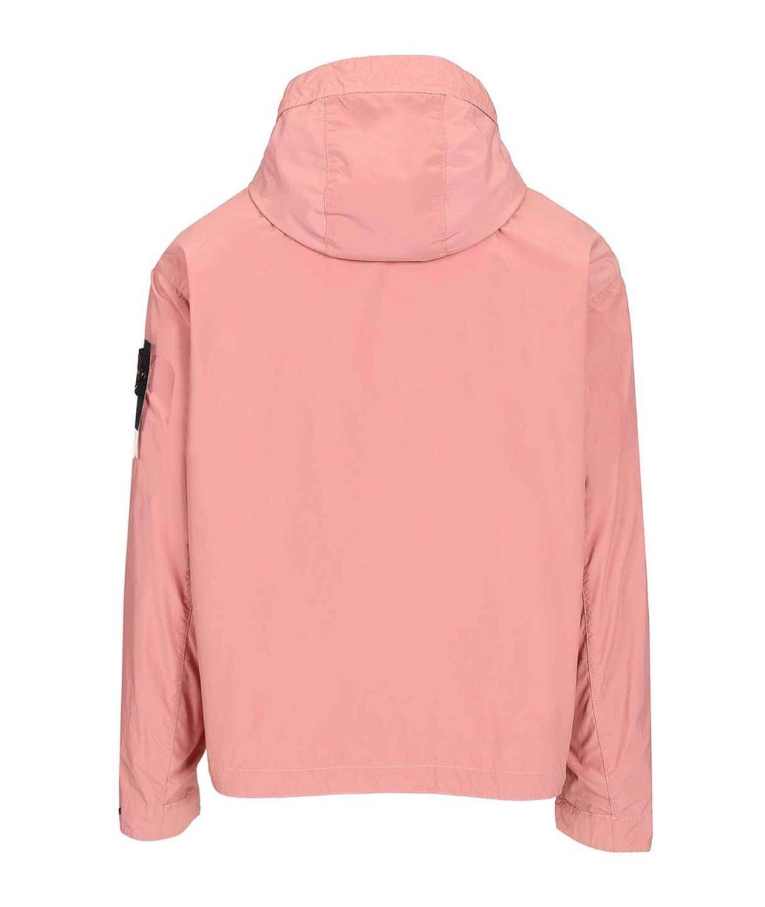 STONE ISLAND Розовая полиэстеровая куртка, фото 2