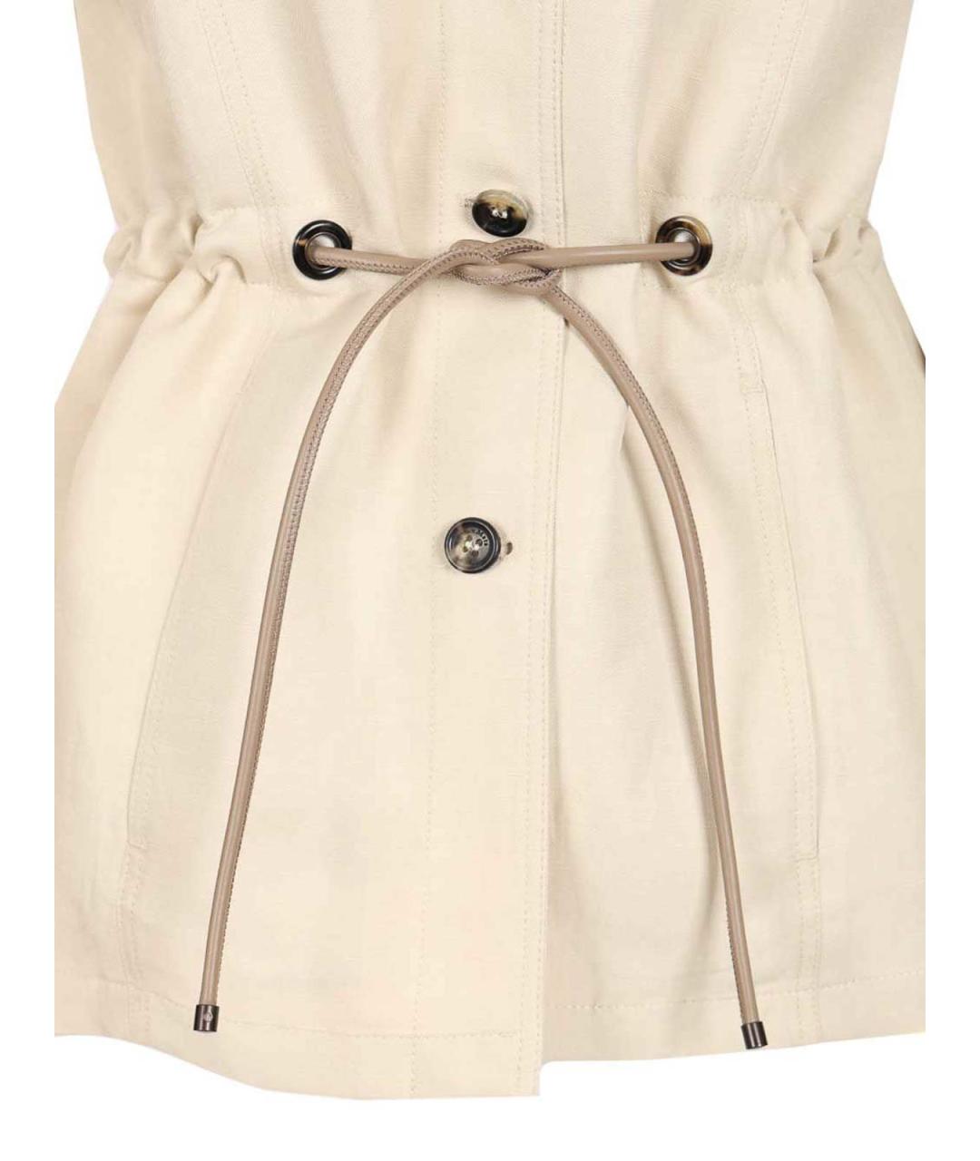 MAX MARA Бежевая льняная куртка, фото 4