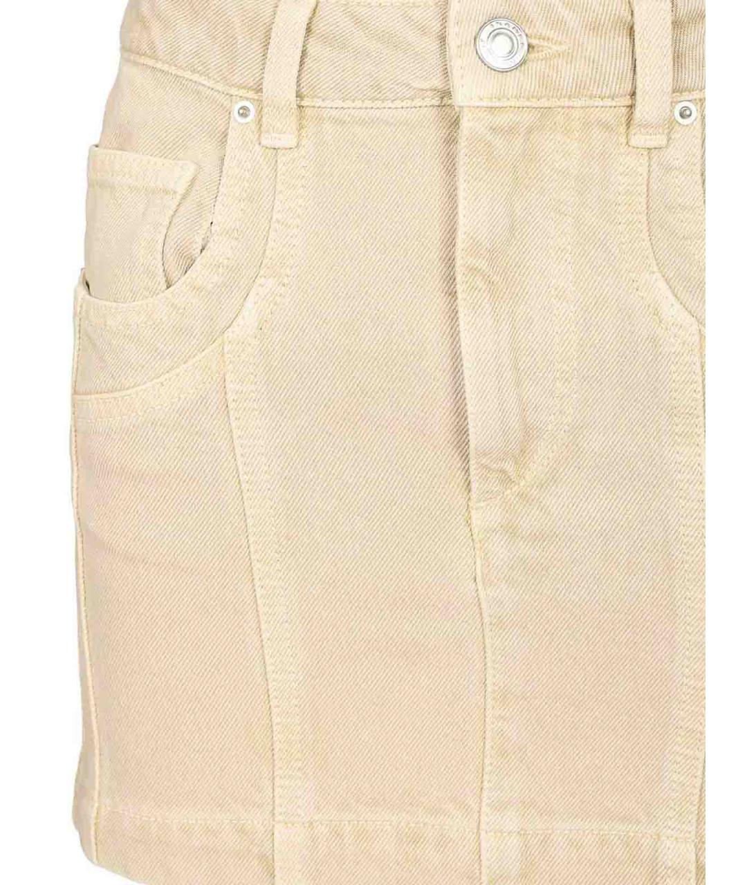 ISABEL MARANT Бежевая хлопковая юбка мини, фото 5