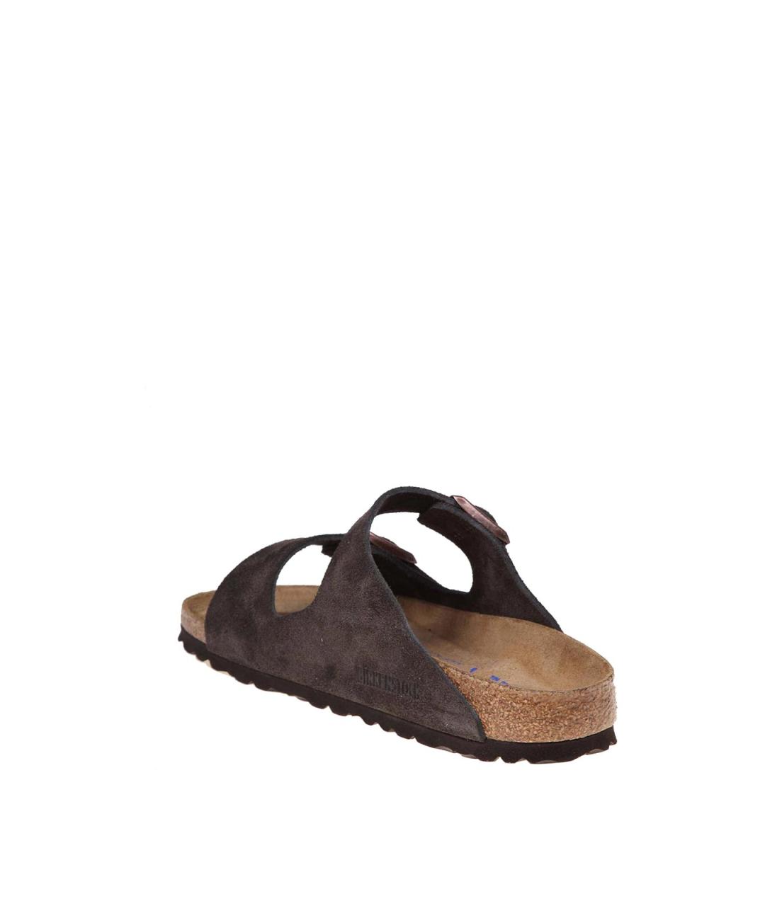 BIRKENSTOCK Коричневые замшевые шлепанцы, фото 2