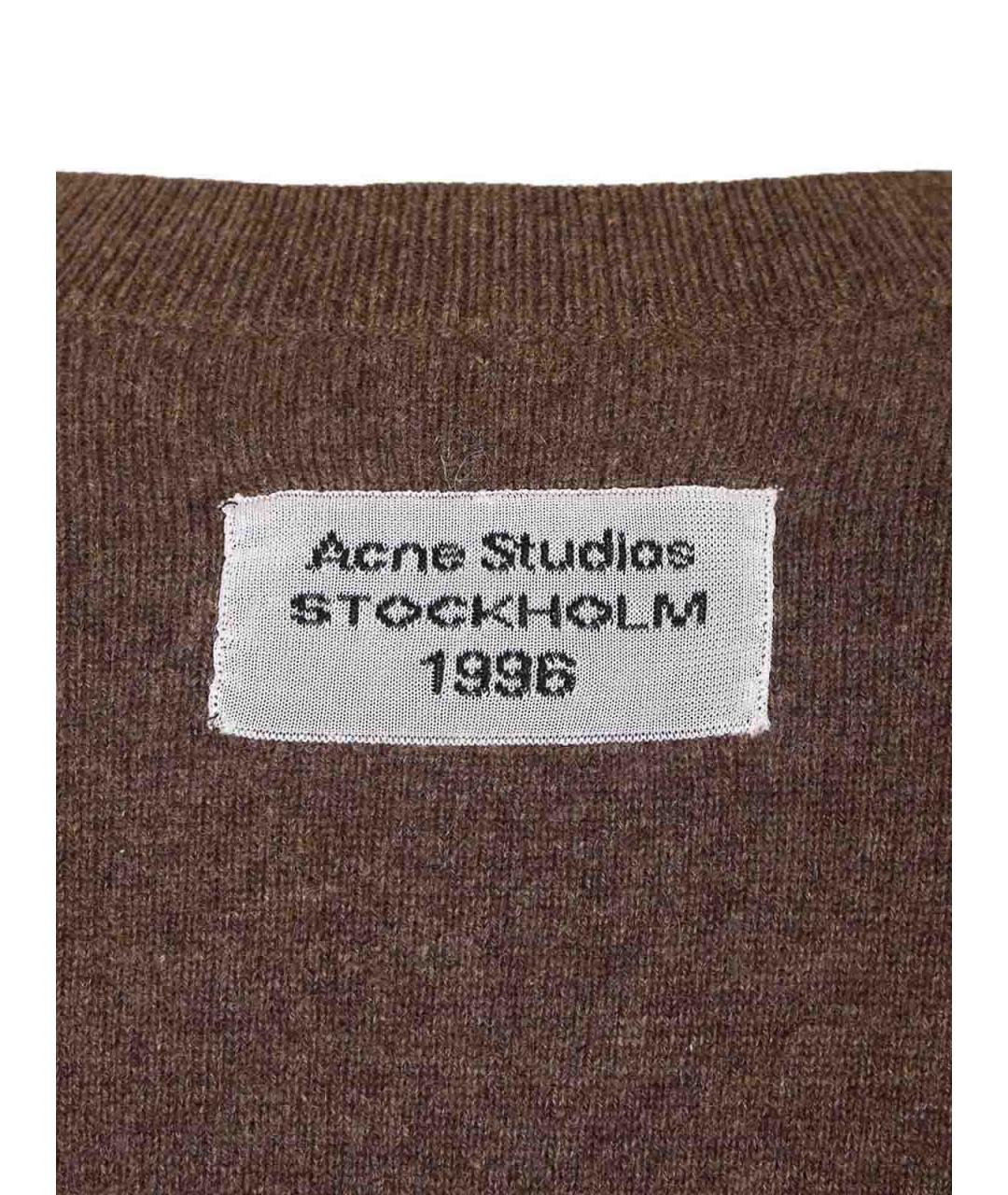 ACNE STUDIOS Коричневый кашемировый джемпер / свитер, фото 5