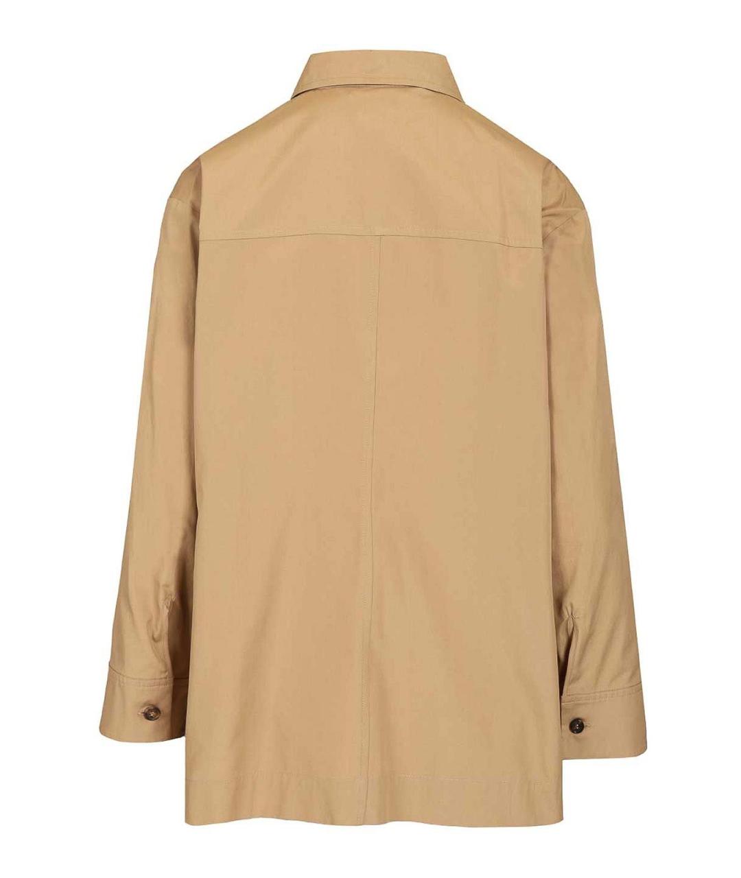 'S MAX MARA Бежевая хлопковая рубашка, фото 2
