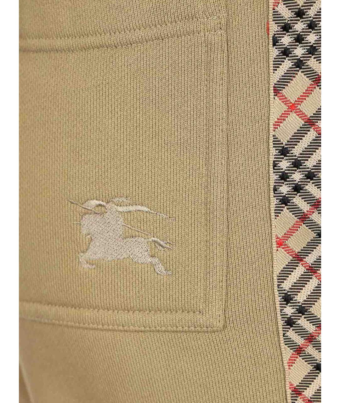 BURBERRY Бежевые хлопковые шорты, фото 4