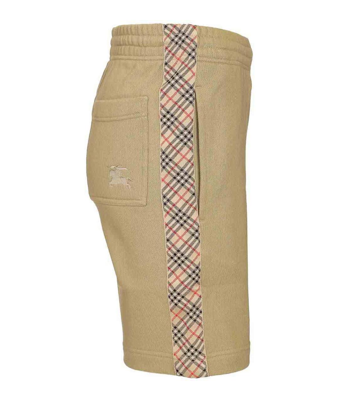 BURBERRY Бежевые хлопковые шорты, фото 3