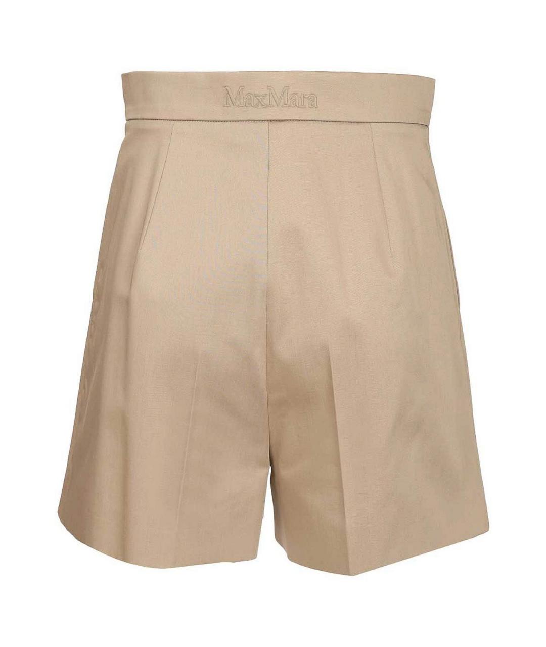 MAX MARA Бежевые хлопковые шорты, фото 2