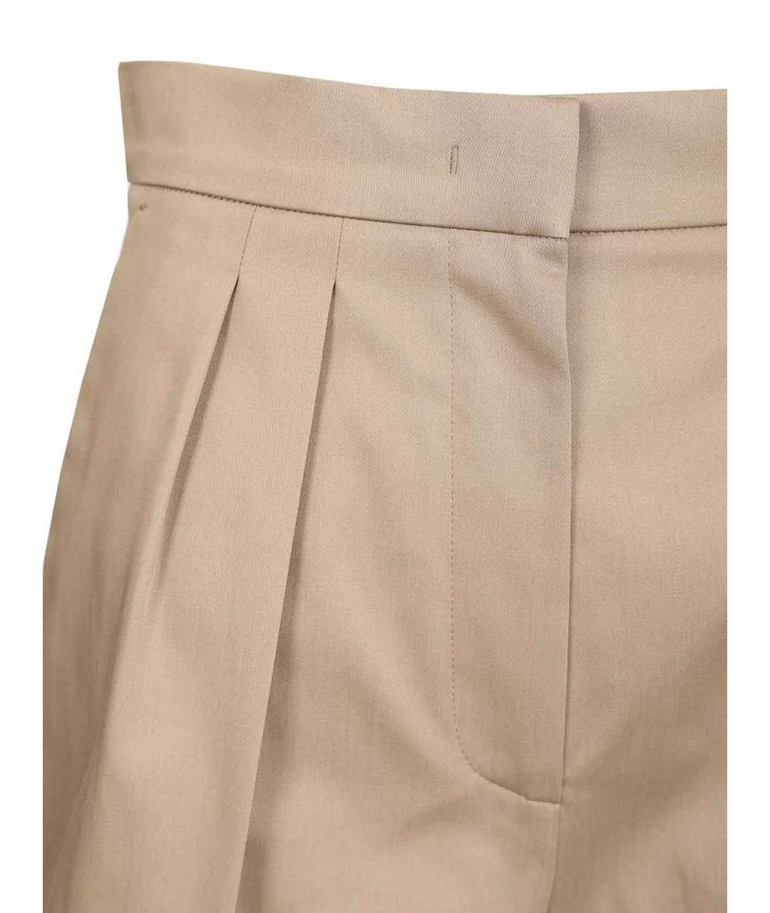MAX MARA Бежевые хлопковые шорты, фото 4