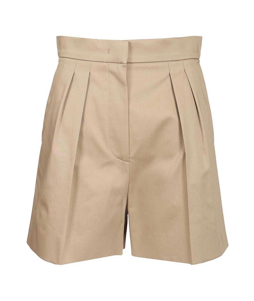 MAX MARA Бежевые хлопковые шорты, фото 1
