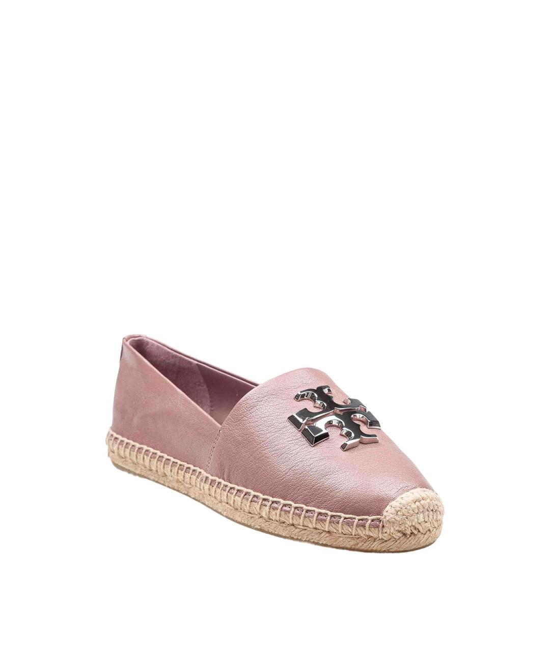 TORY BURCH Розовые кожаные эспадрильи, фото 2