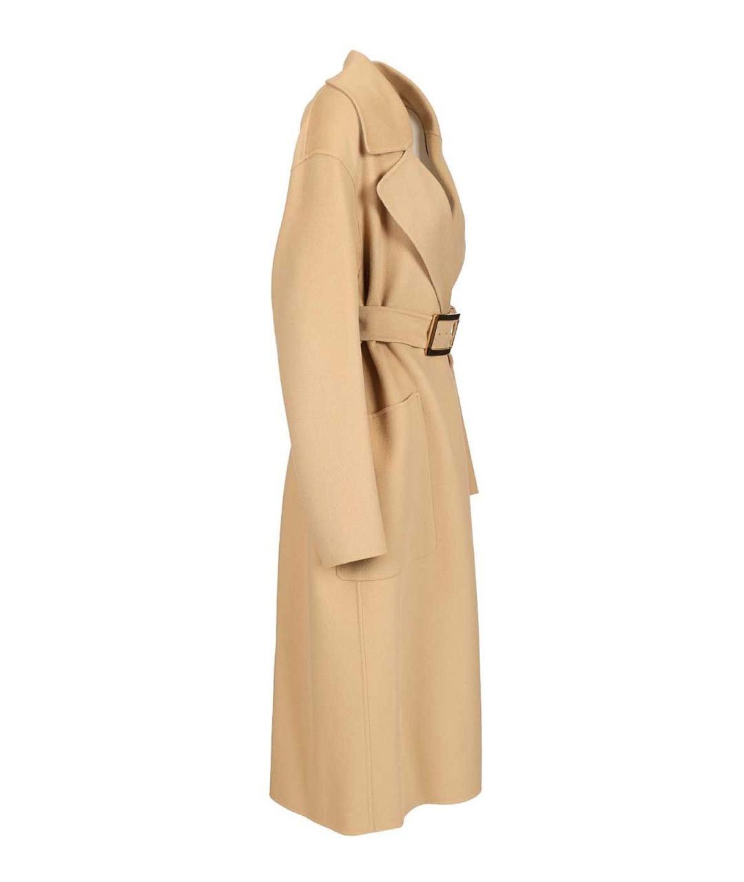SPORTMAX Бежевое шерстяное пальто, фото 3
