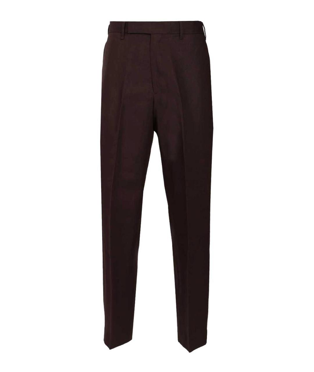 PAUL SMITH Фиолетовые льняные повседневные брюки, фото 1