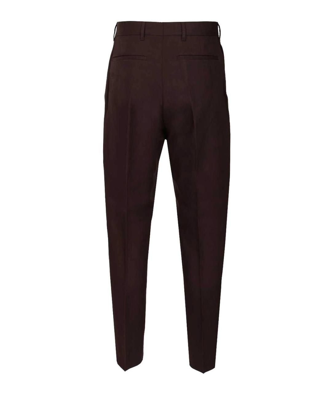 PAUL SMITH Фиолетовые льняные повседневные брюки, фото 2