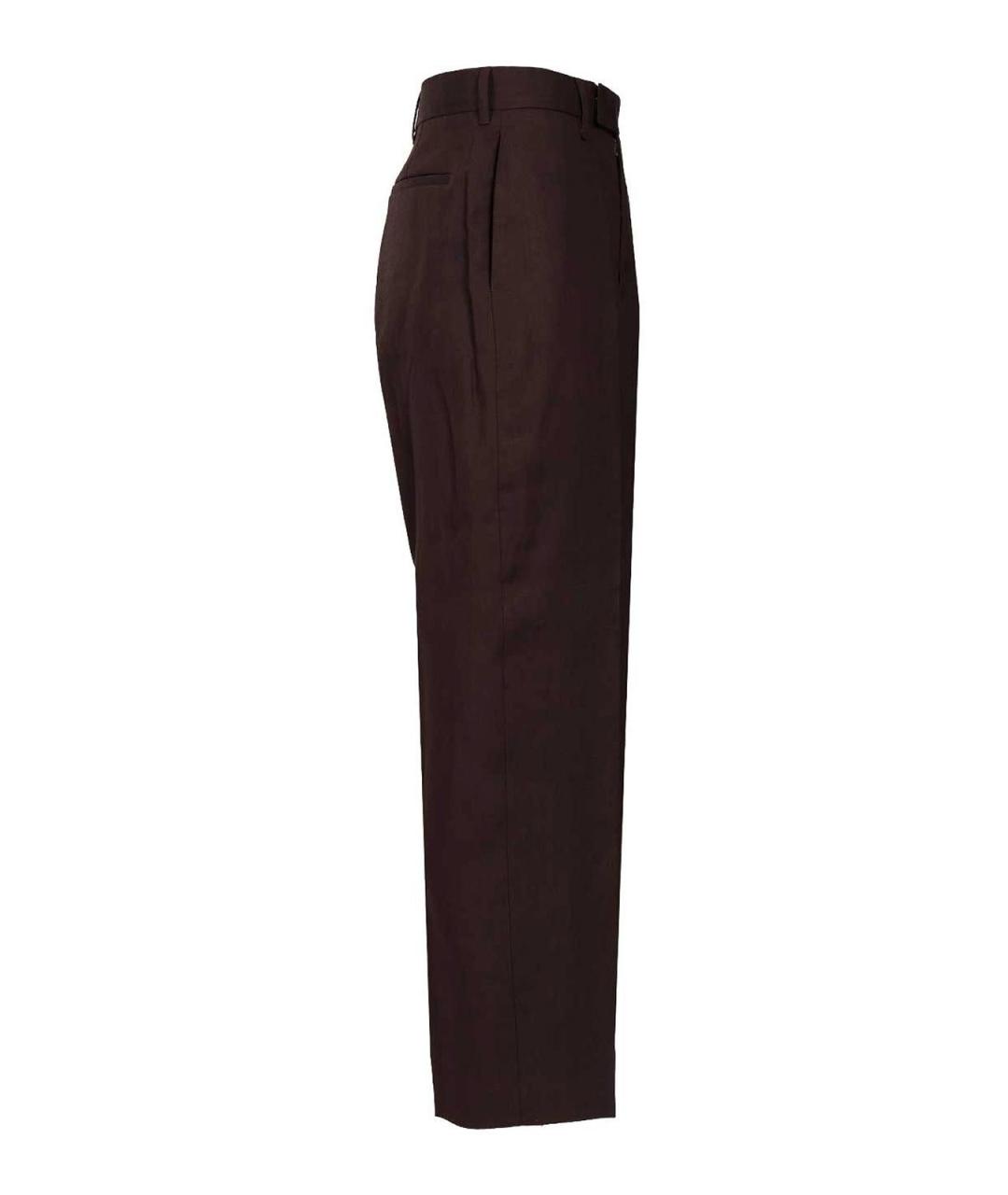 PAUL SMITH Фиолетовые льняные повседневные брюки, фото 3