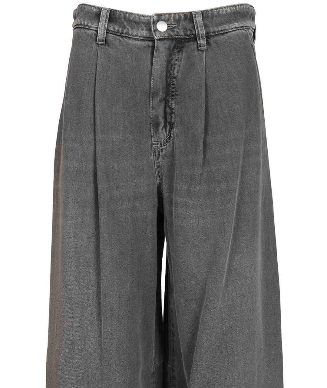 'S MAX MARA Серые хлопковые прямые джинсы, фото 4