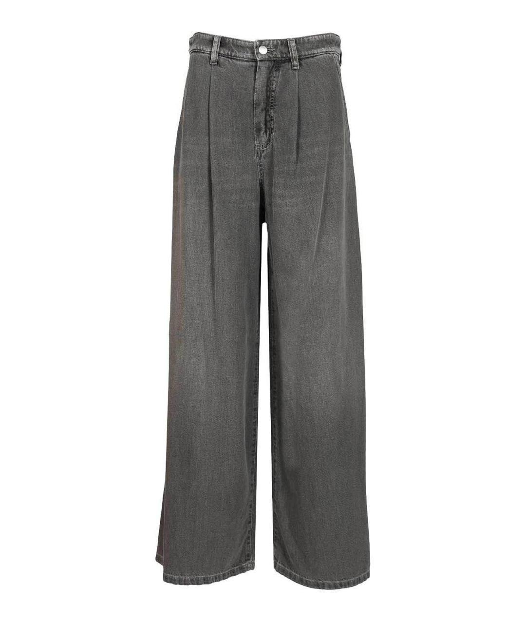 'S MAX MARA Серые хлопковые прямые джинсы, фото 1
