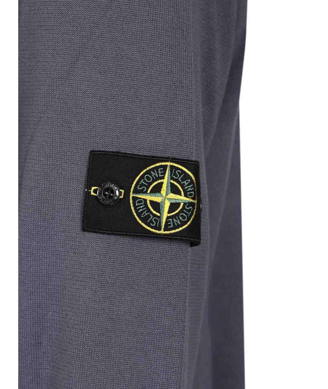 STONE ISLAND Серый хлопковый джемпер / свитер, фото 5