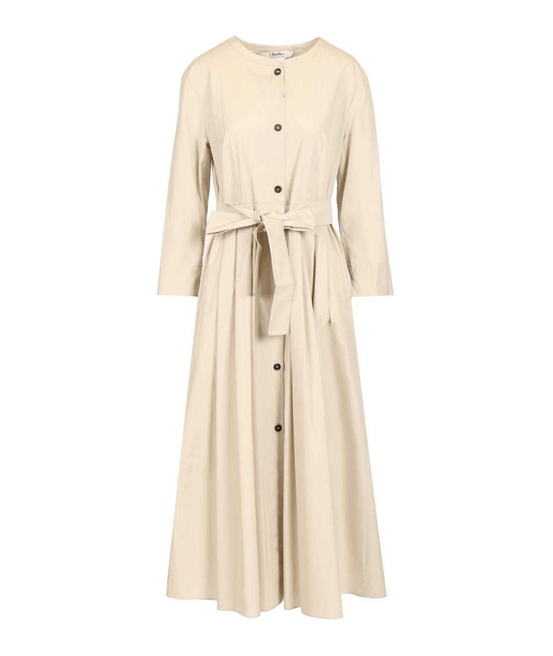 'S MAX MARA Бежевое хлопковое повседневное платье, фото 1
