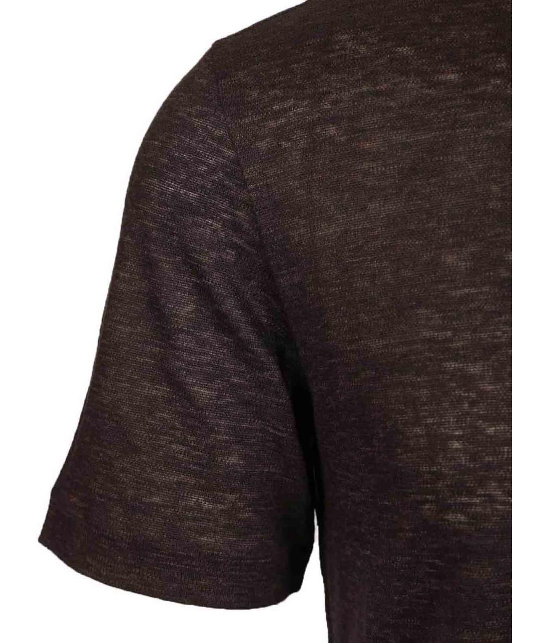 ZEGNA Коричневая футболка, фото 4