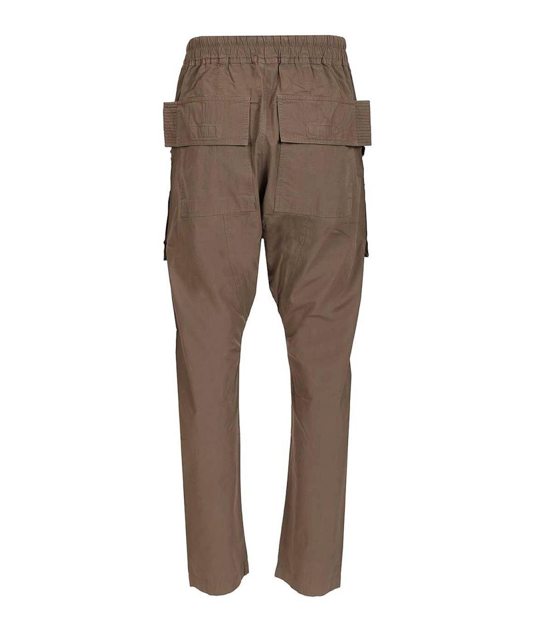 RICK OWENS DRKSHDW Коричневые хлопковые повседневные брюки, фото 2
