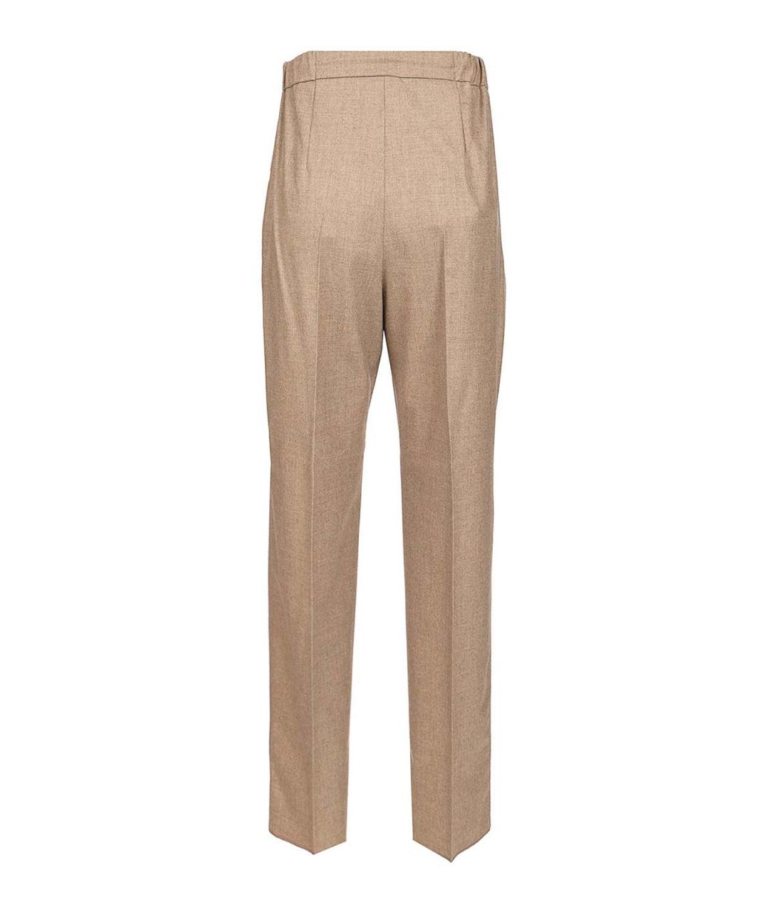 MAX MARA Коричневые кашемировые брюки узкие, фото 2