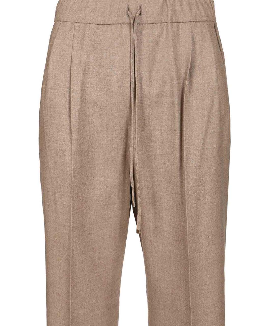 MAX MARA Коричневые кашемировые брюки узкие, фото 4