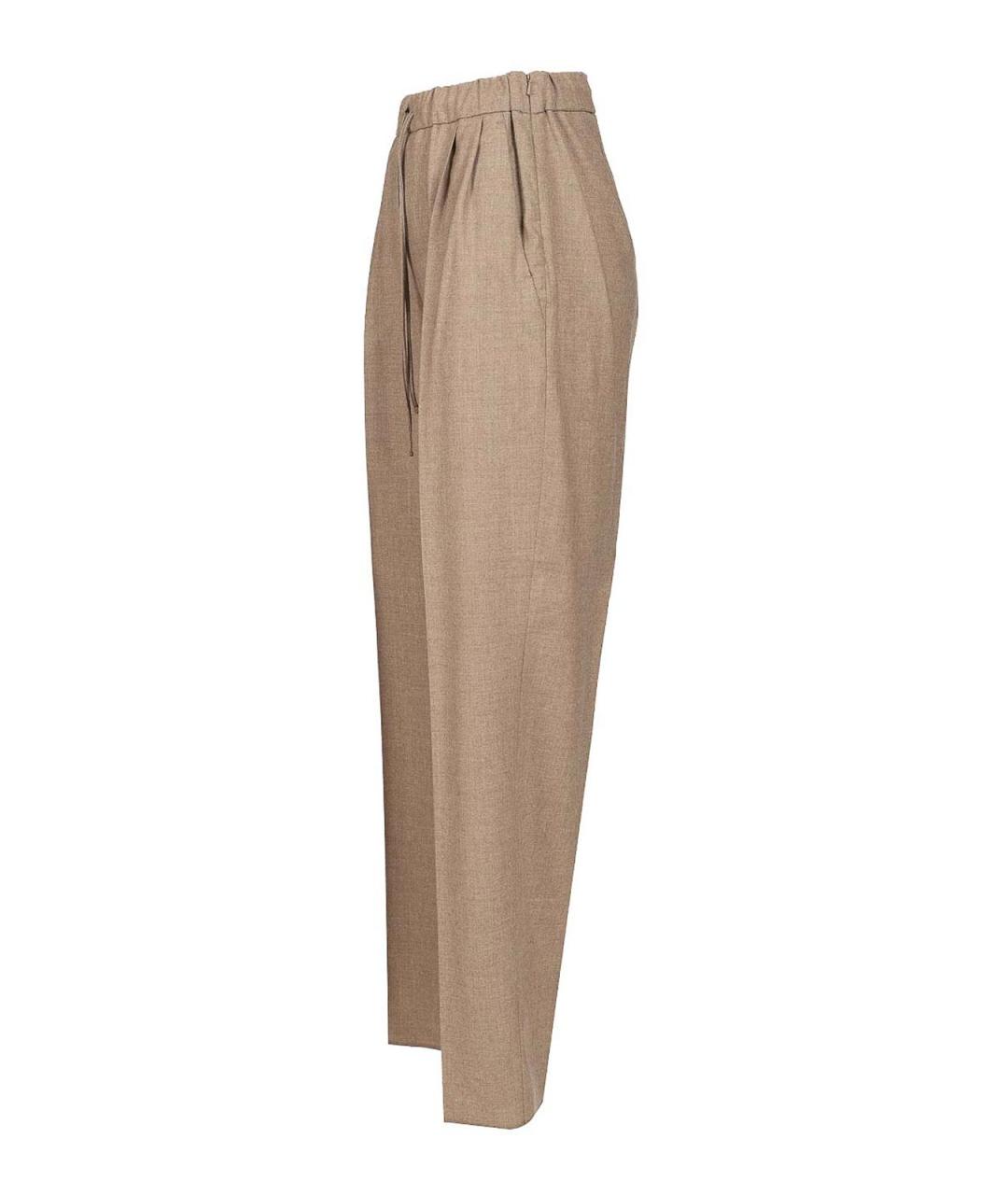 MAX MARA Коричневые кашемировые брюки узкие, фото 3