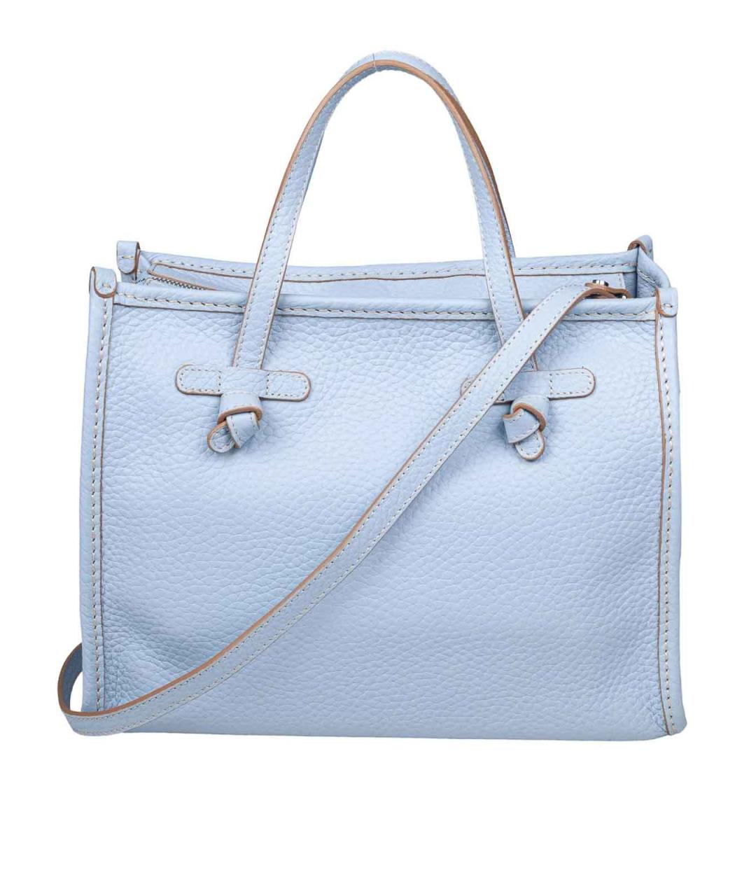 Gianni Chiarini Голубая кожаная сумка тоут, фото 4
