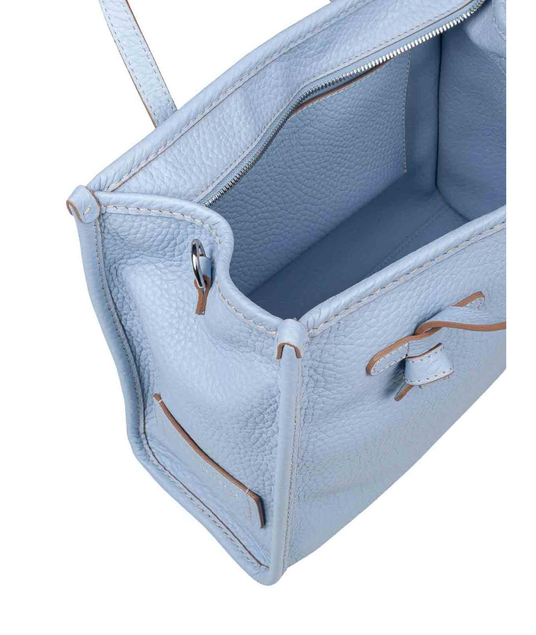 Gianni Chiarini Голубая кожаная сумка тоут, фото 3