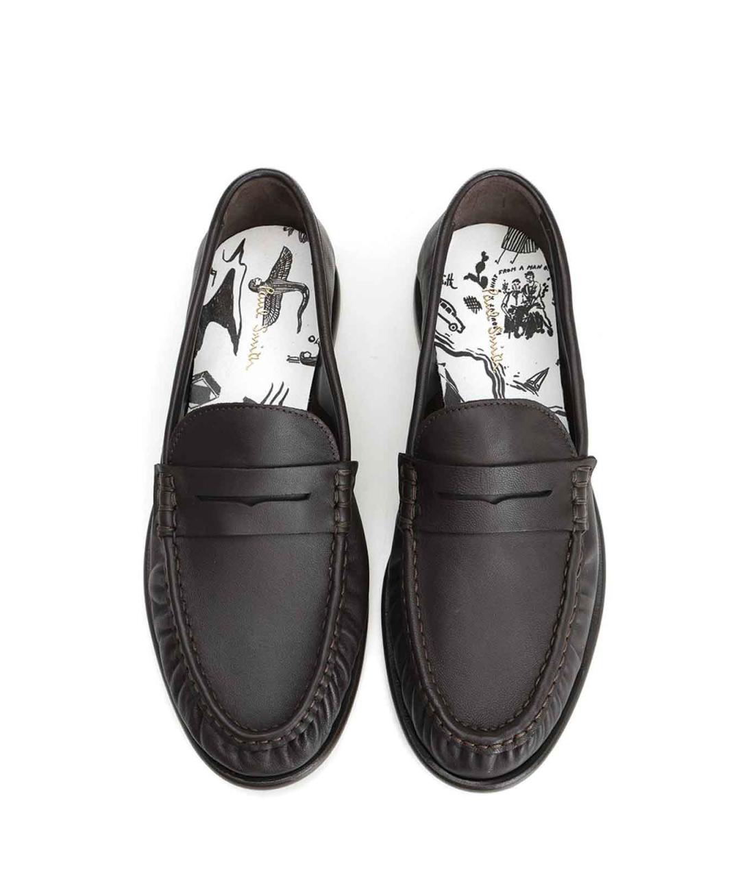 PAUL SMITH Коричневые кожаные лоферы, фото 5