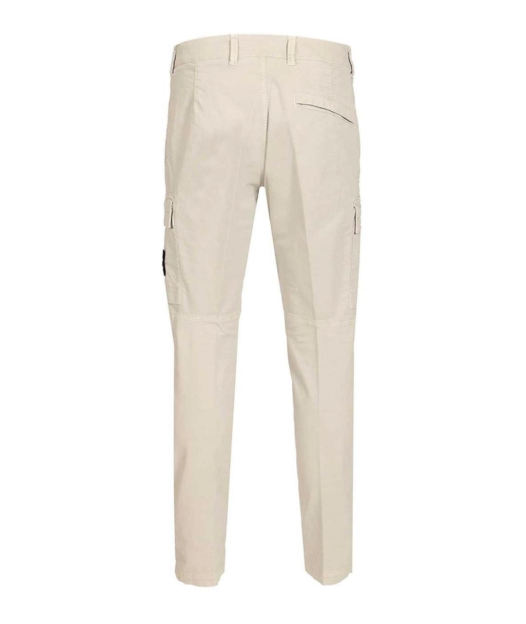STONE ISLAND Серые хлопковые повседневные брюки, фото 2