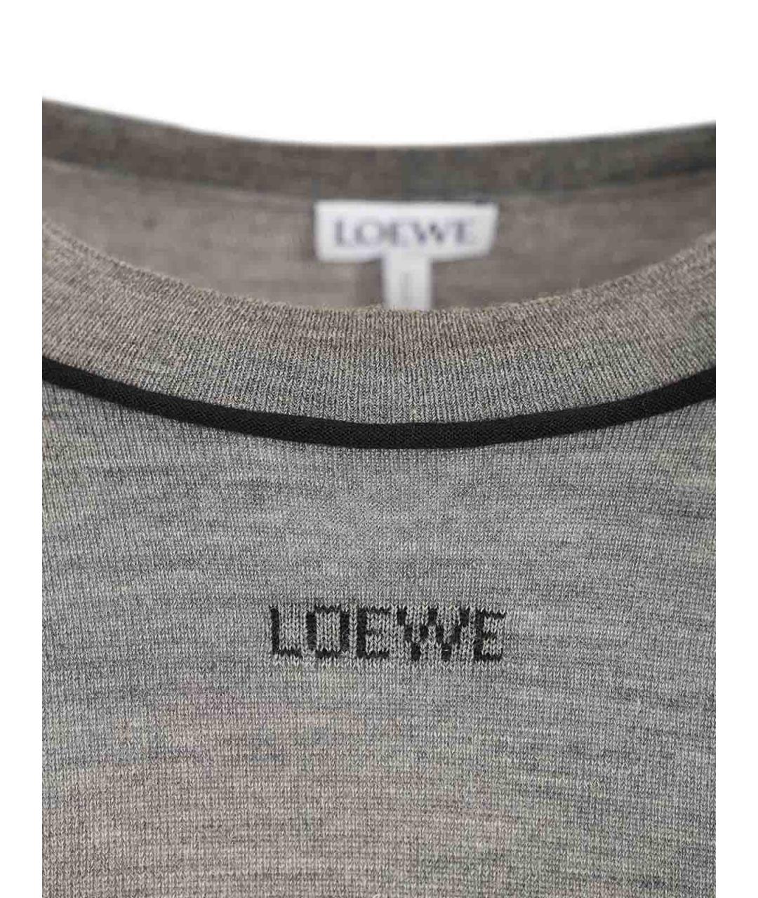 LOEWE Серый шерстяной джемпер / свитер, фото 3
