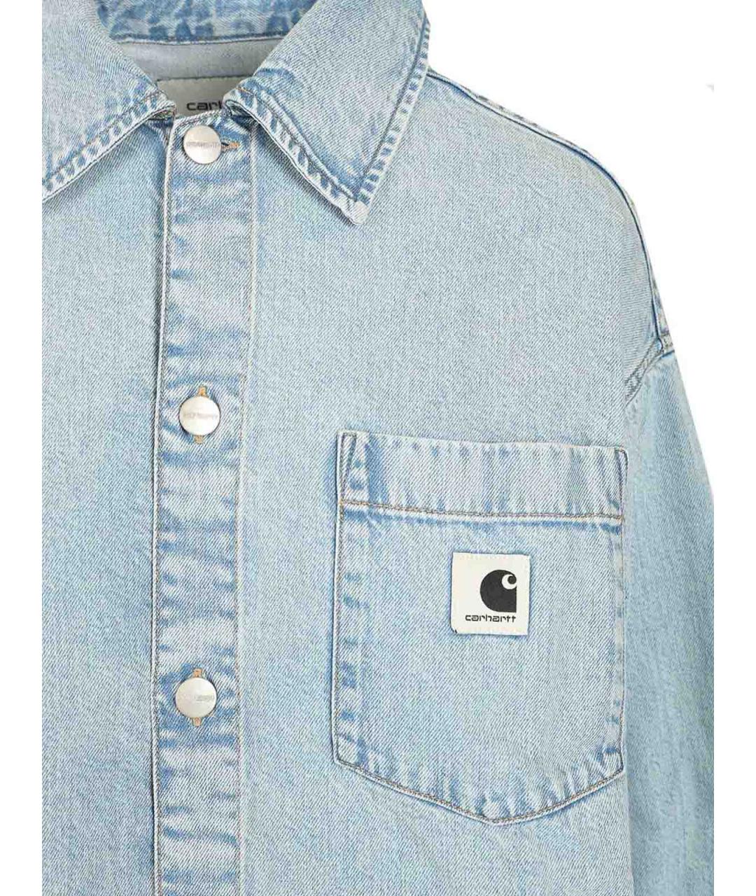 CARHARTT Голубая хлопковая рубашка, фото 4