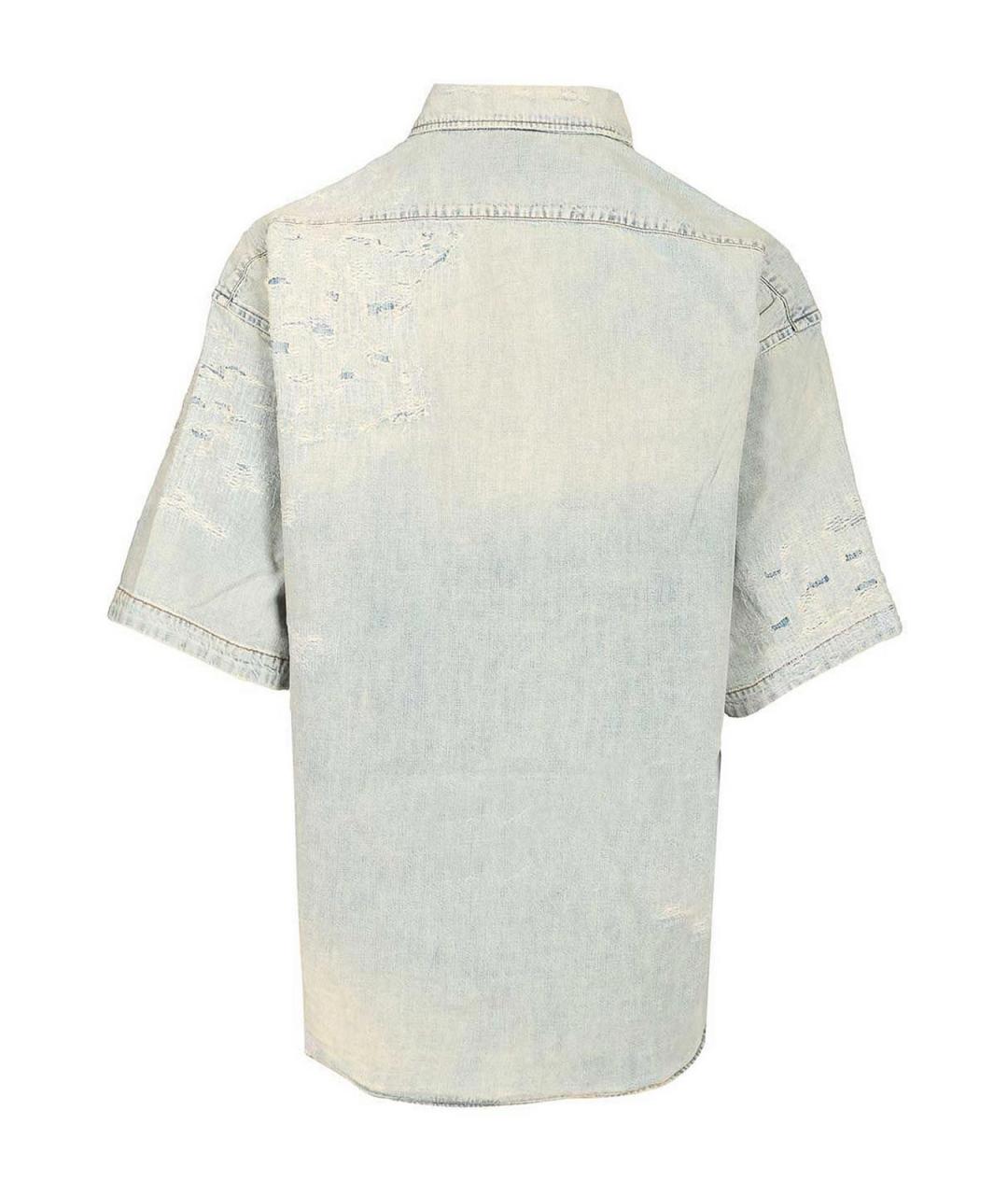 ACNE STUDIOS Голубая хлопковая кэжуал рубашка, фото 2