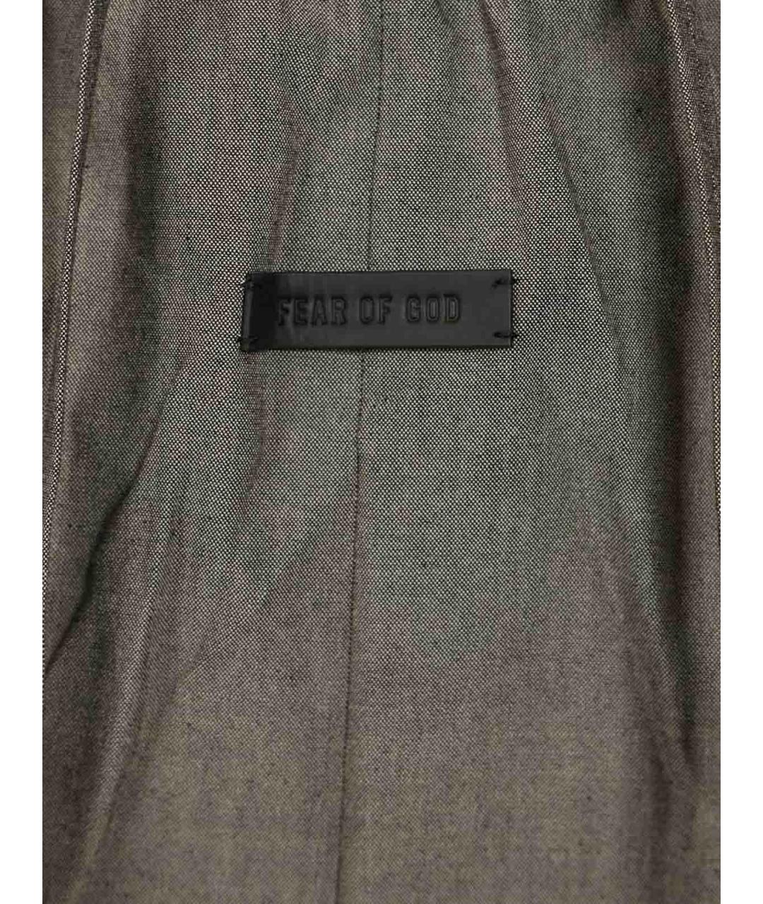 FEAR OF GOD Серые хлопковые повседневные брюки, фото 4