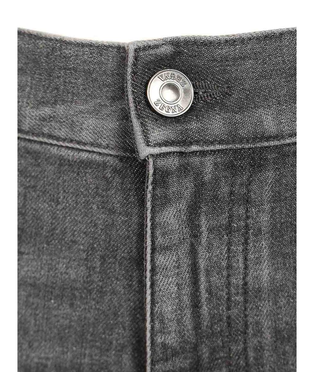 ZEGNA Серые хлопковые джинсы скинни, фото 4