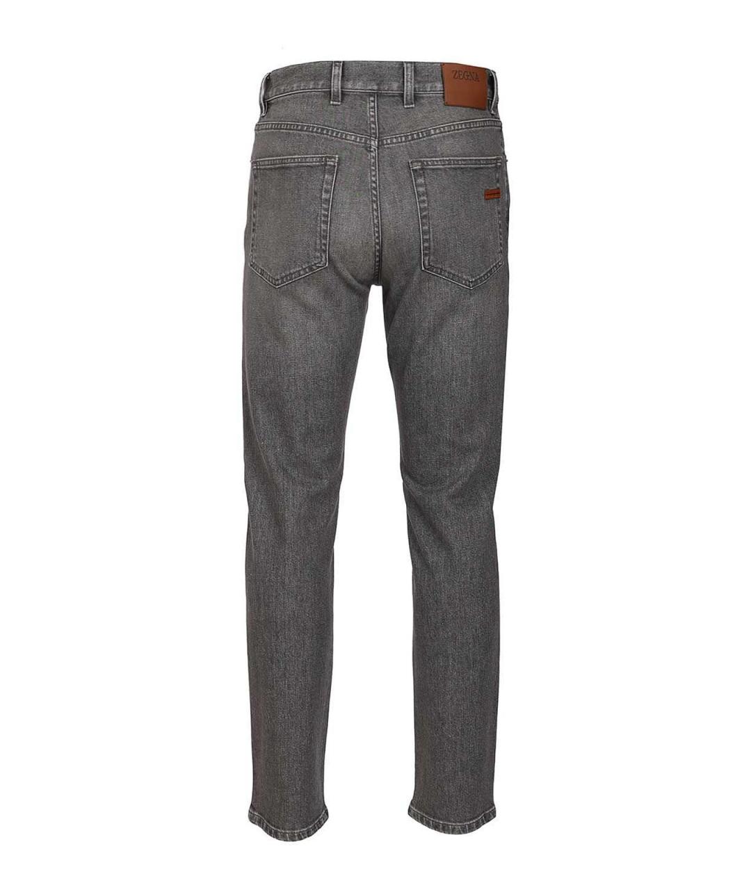 ZEGNA Серые хлопковые джинсы скинни, фото 2