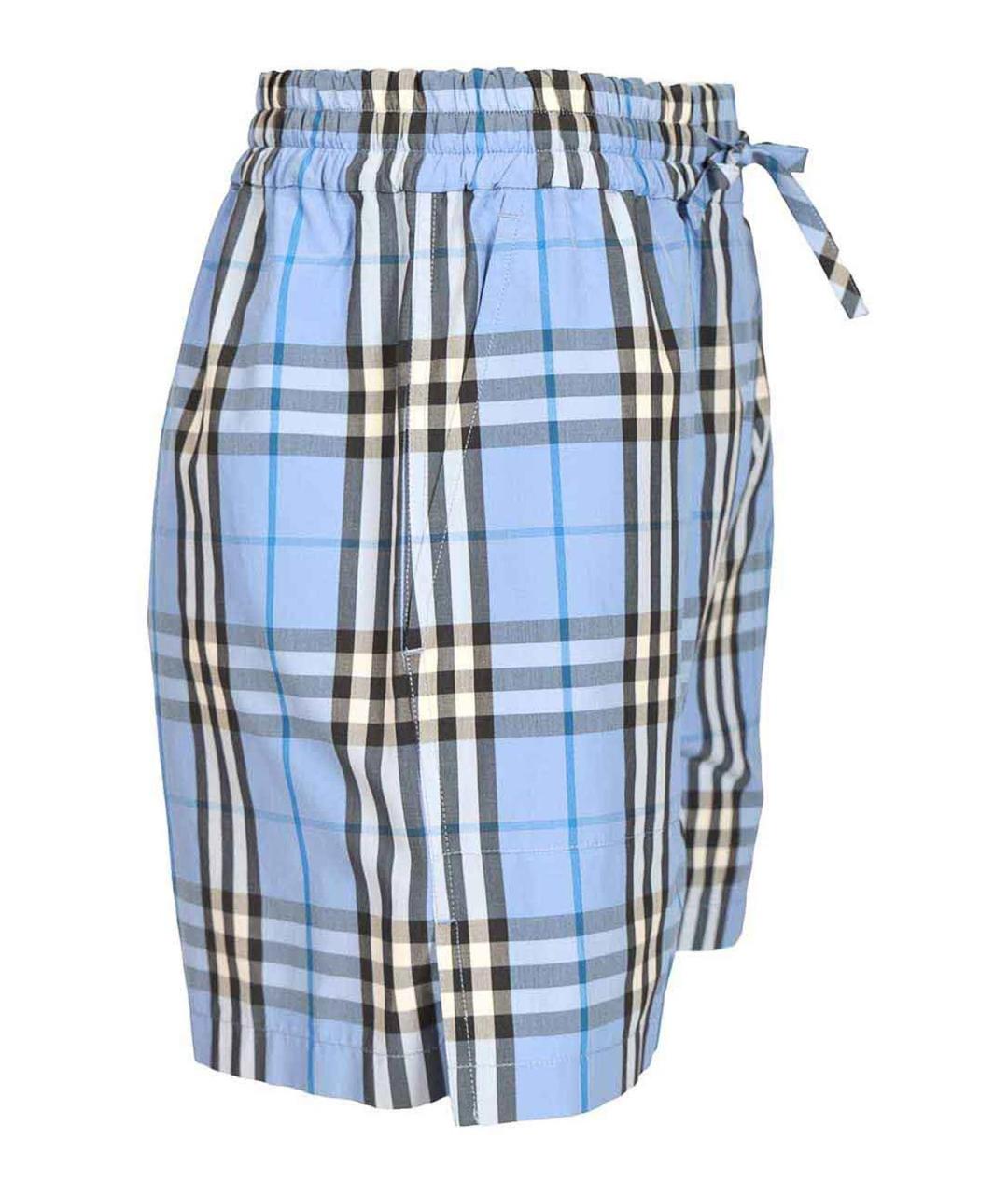 BURBERRY Голубые хлопковые шорты, фото 3