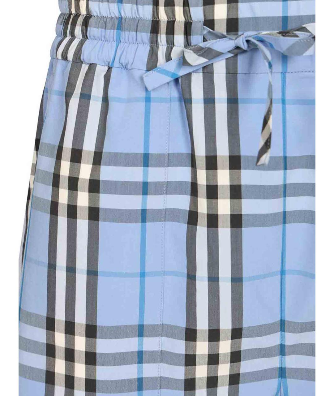 BURBERRY Голубые хлопковые шорты, фото 4