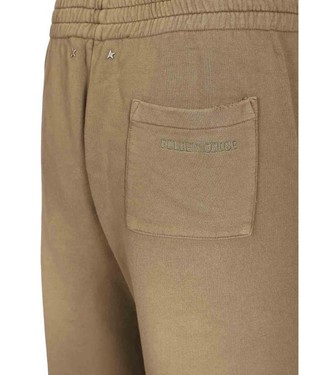 GOLDEN GOOSE DELUXE BRAND Коричневые хлопковые повседневные брюки, фото 4