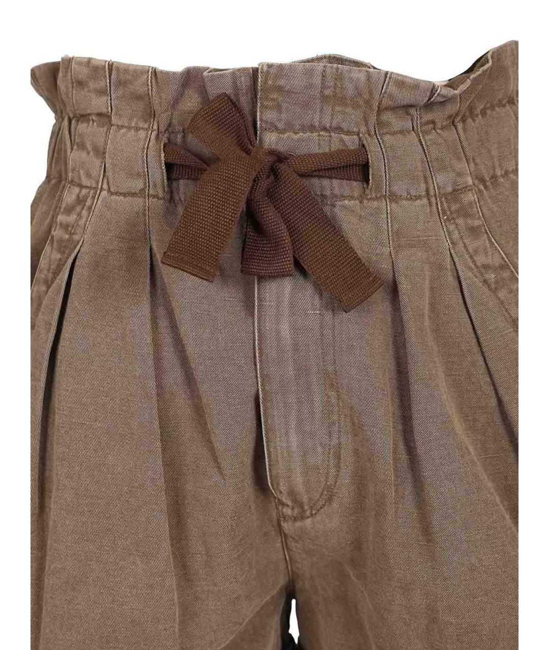 ISABEL MARANT Коричневые хлопковые шорты, фото 4
