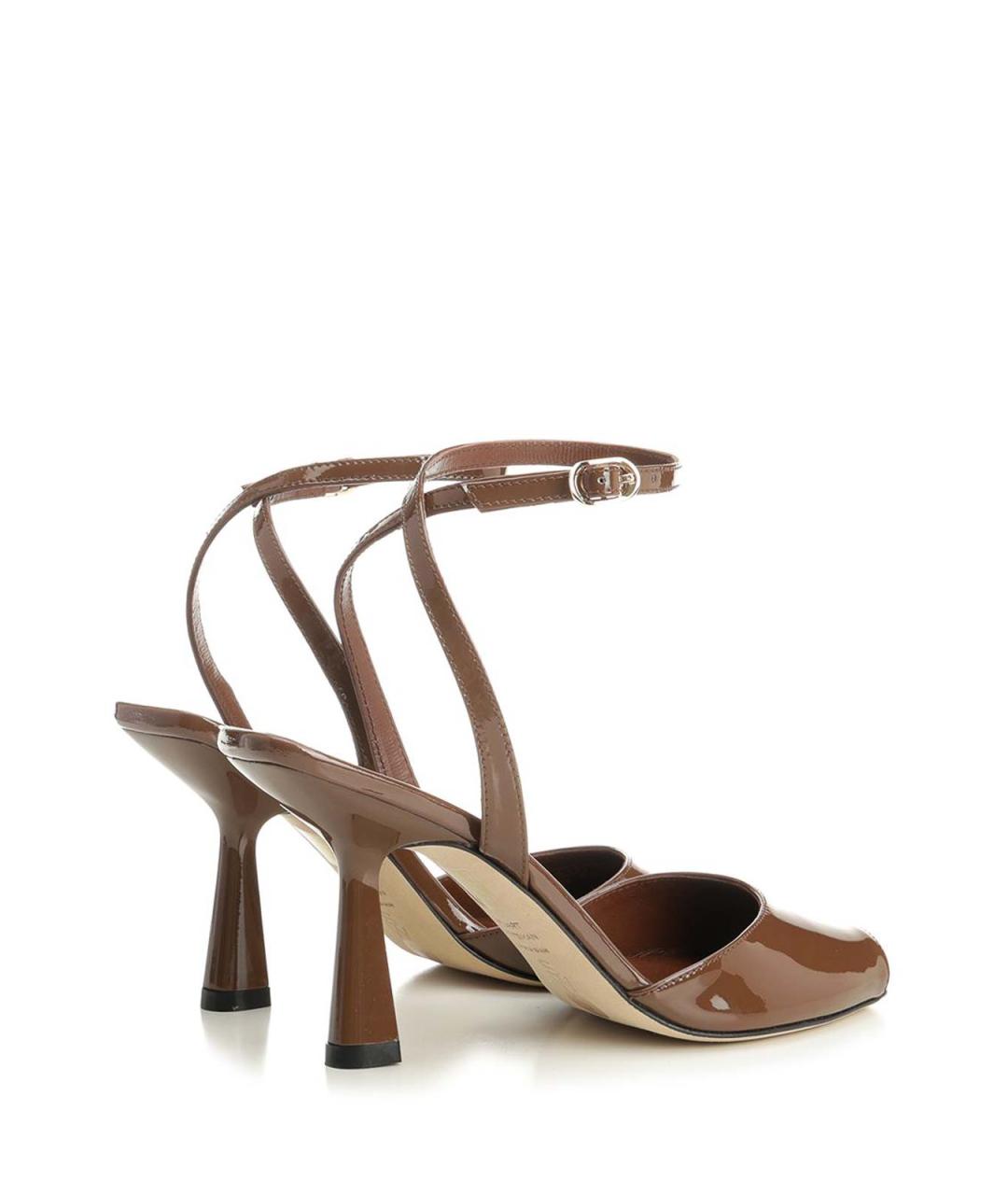 STUART WEITZMAN Коричневые кожаные босоножки, фото 3