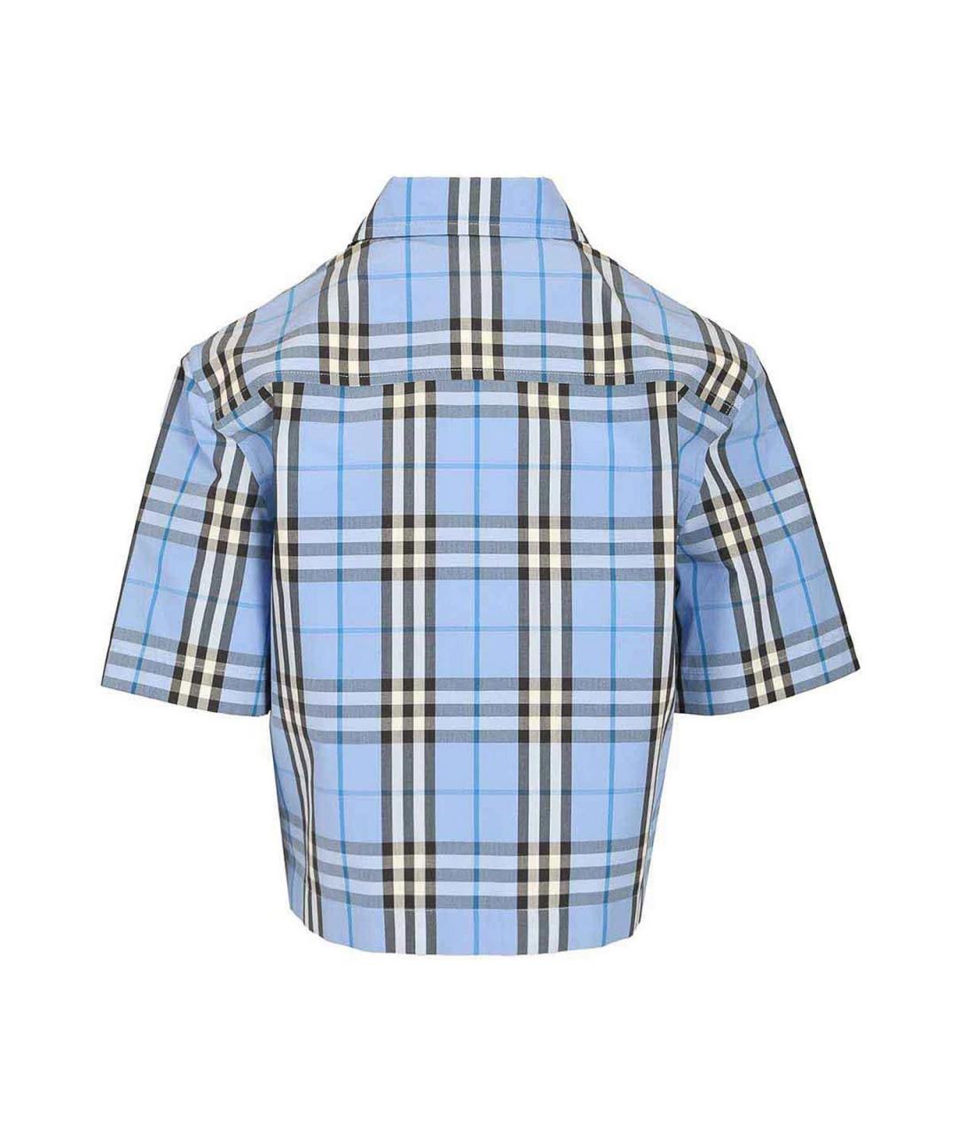 BURBERRY Голубая хлопковая рубашка, фото 2