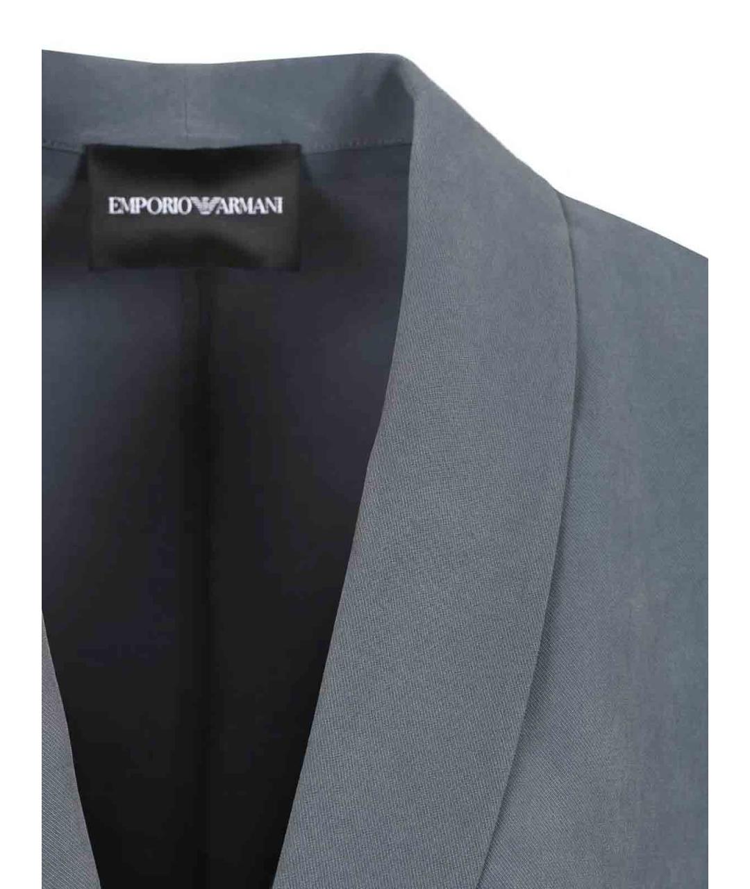 EMPORIO ARMANI Синий полиэстеровый жакет/пиджак, фото 5