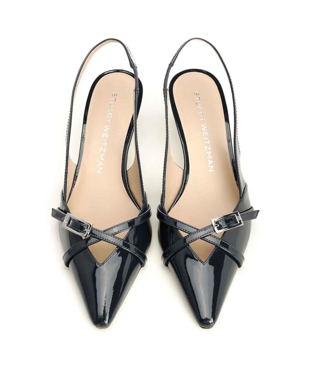 STUART WEITZMAN Синие кожаные туфли, фото 5
