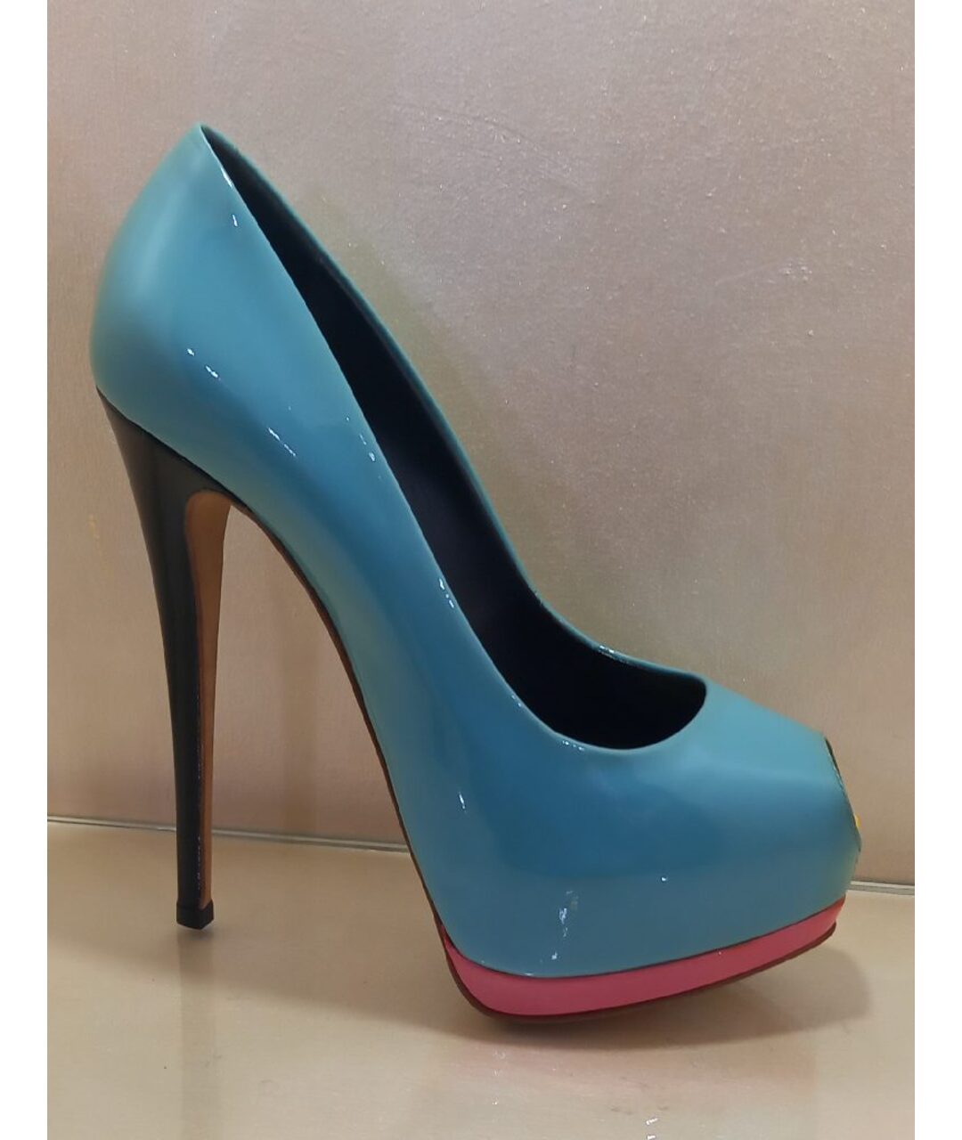 GIUSEPPE ZANOTTI DESIGN Голубые туфли из лакированной кожи, фото 7