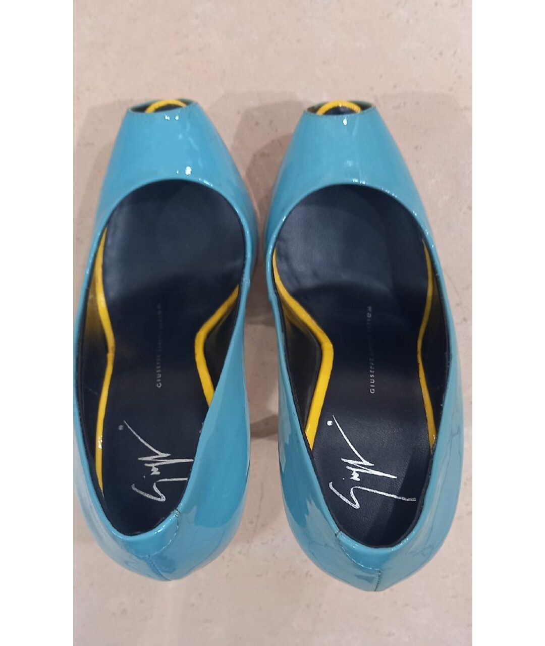 GIUSEPPE ZANOTTI DESIGN Голубые туфли из лакированной кожи, фото 3