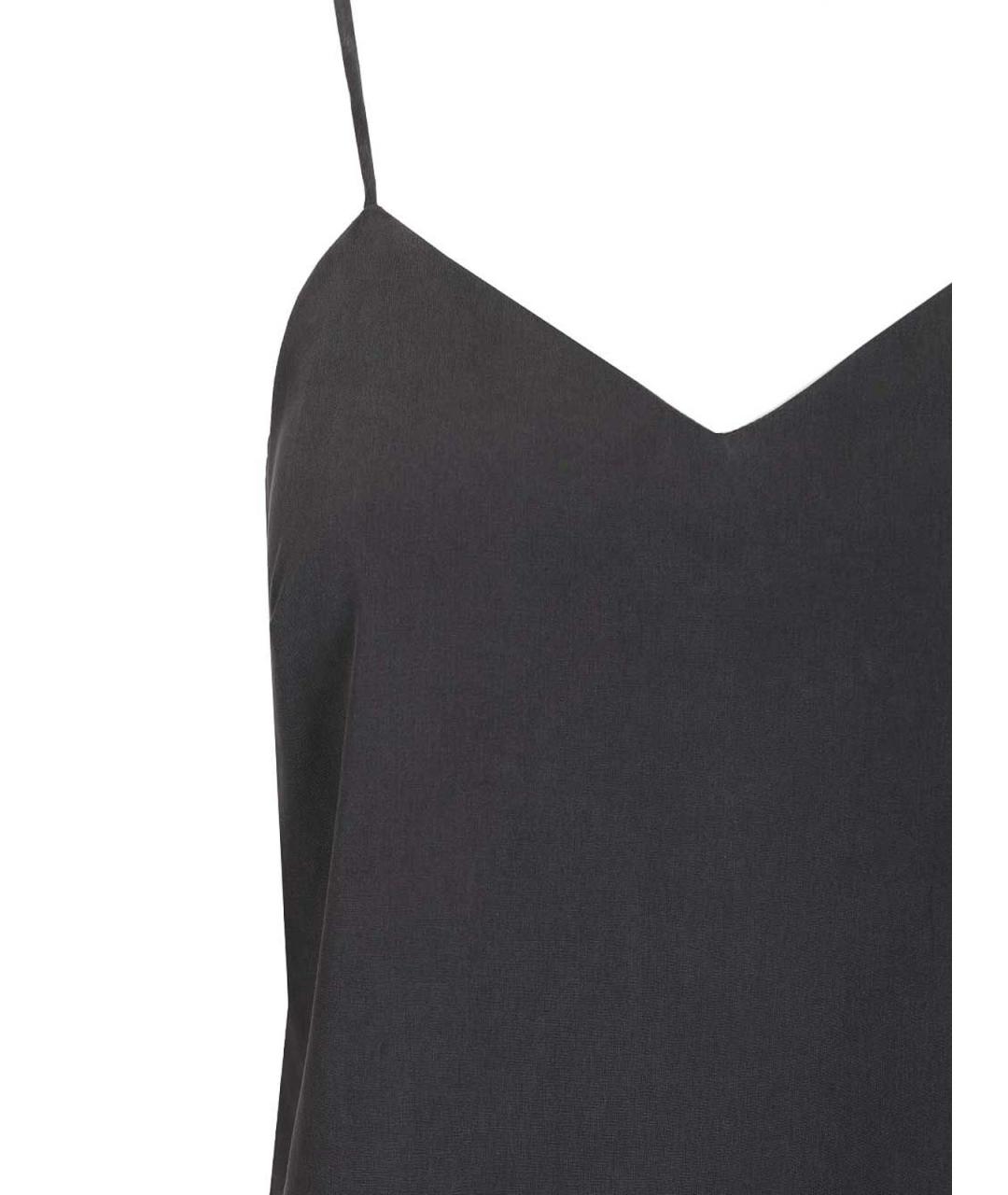 MAX MARA Антрацитовая шелковая майка, фото 4