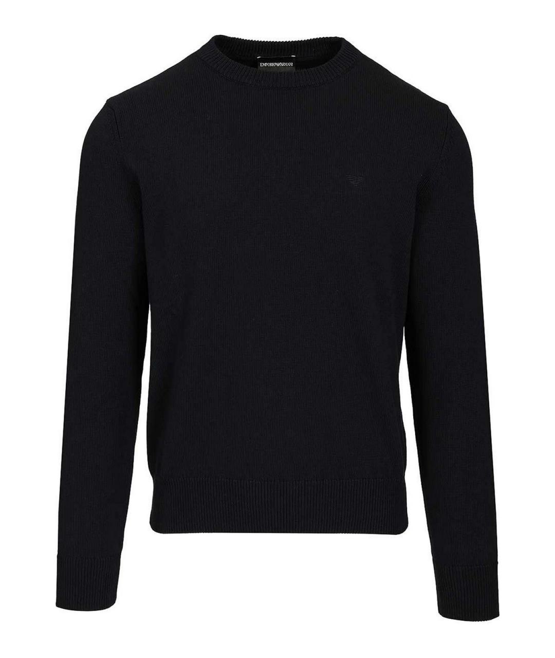 EMPORIO ARMANI Синий хлопковый джемпер / свитер, фото 1