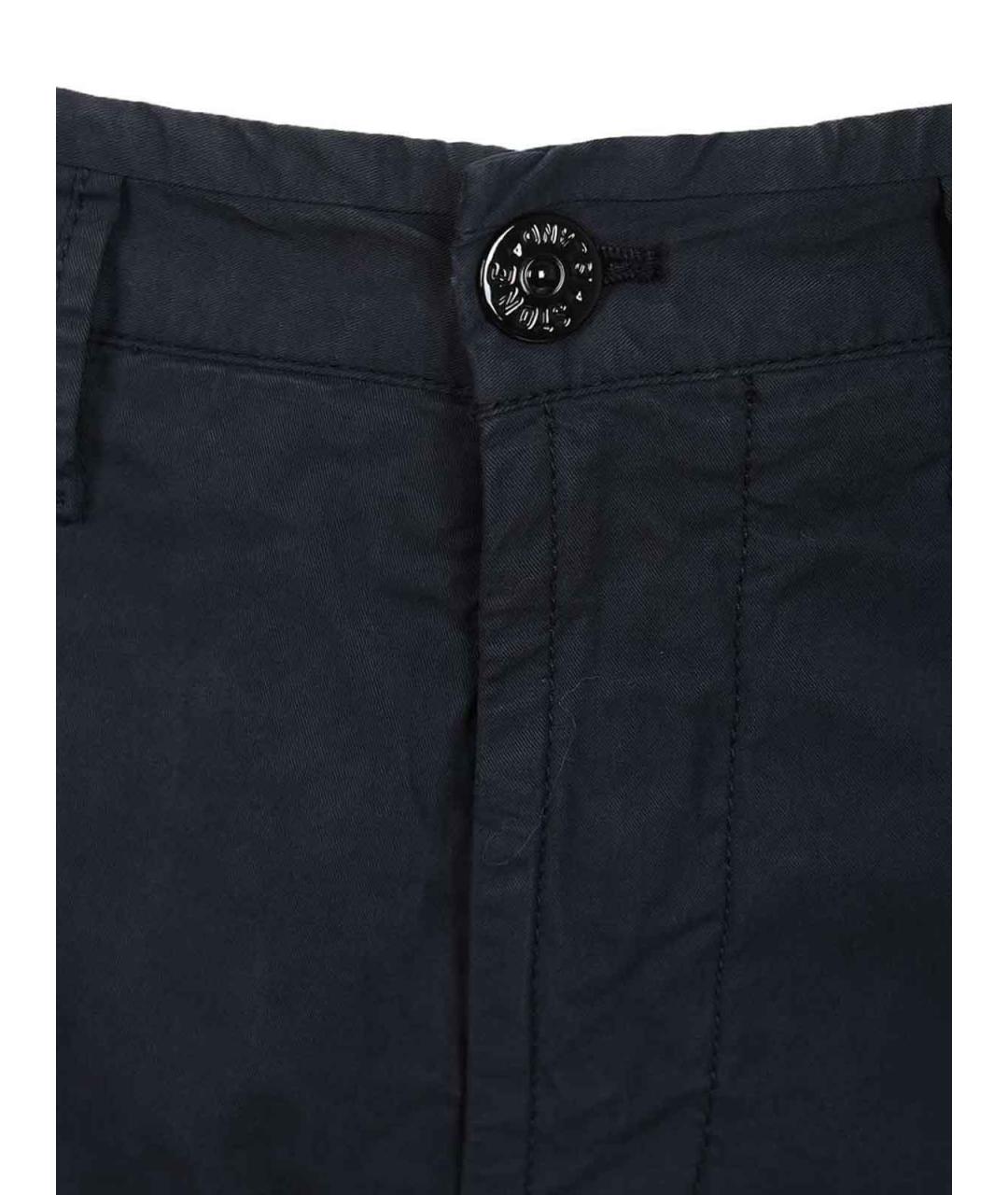 STONE ISLAND Темно-синие хлопковые шорты, фото 4