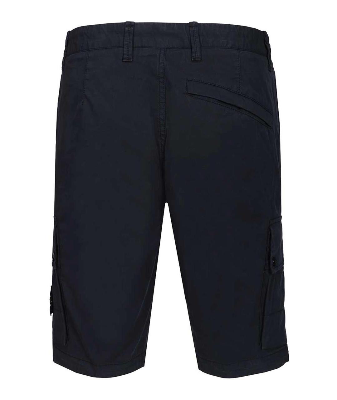 STONE ISLAND Темно-синие хлопковые шорты, фото 2