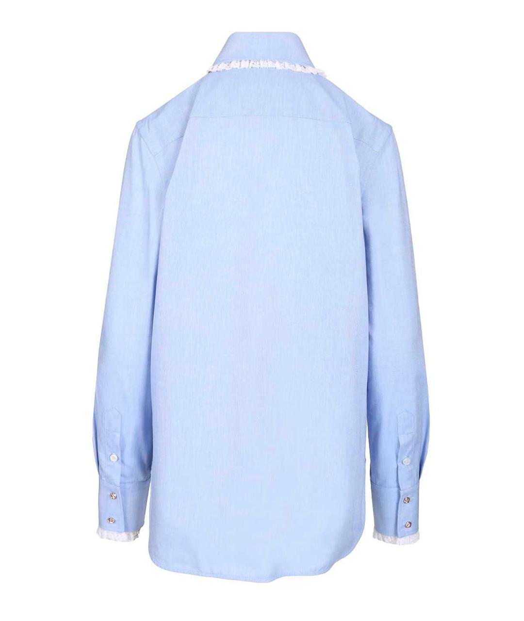 VALENTINO Голубая хлопковая рубашка, фото 2